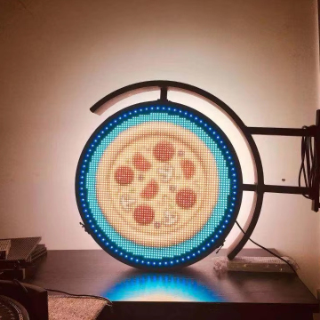 مخصص P4.68mm مزدوج الجوانب شاشة LED في الهواء الطلق لعلامة وشعار المتجر