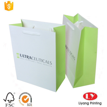 Custom paper cosmetic gift packaging shopping bag