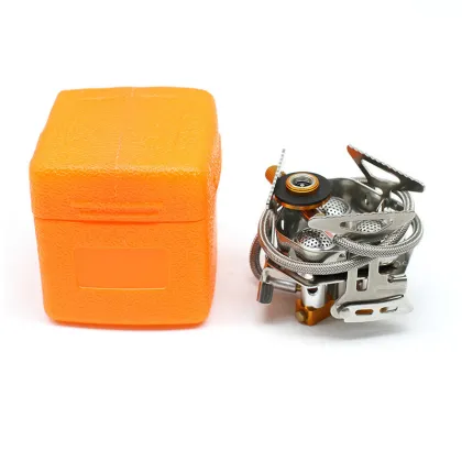 Cooking utensils folding Portable lightweight built-in windscreen three core head stove outdoor stove gas burner