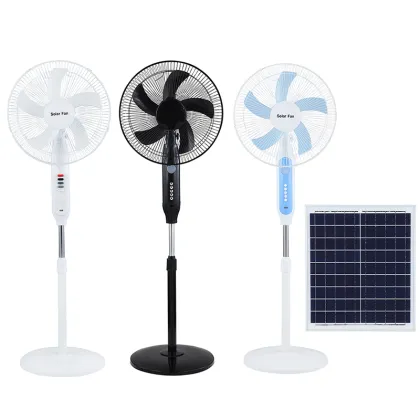 16 Inch Solar Floor Fan 25W Oscillating Standing Fan