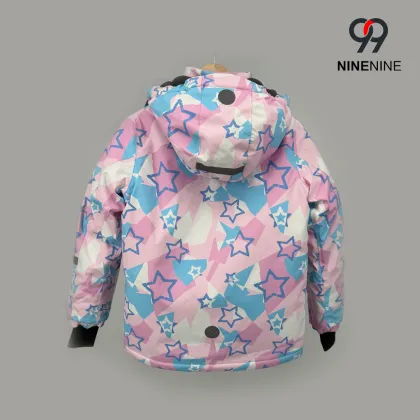 Warm and Stylish Kids` Star Print Ski Jacket