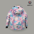 Chaqueta de esquí con estampado de estrellas para niños, cálida y elegante