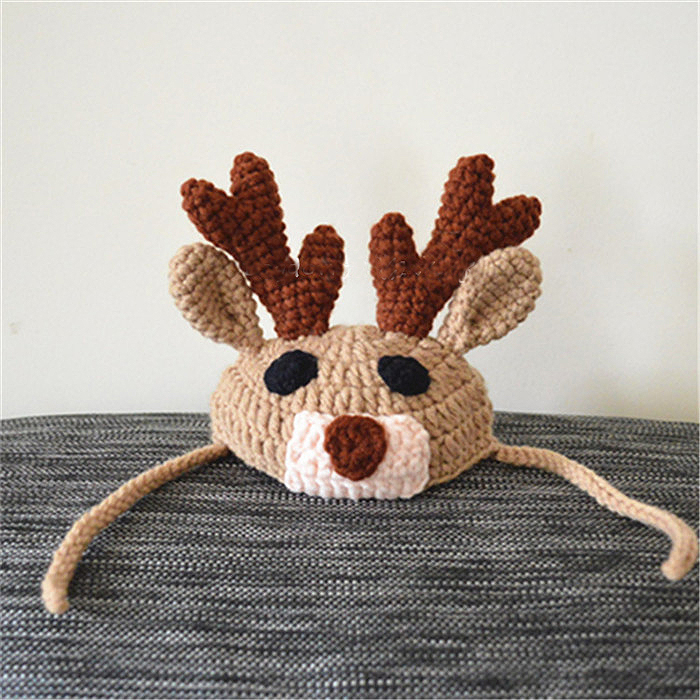 dog reindeer hat 