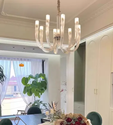 Murano Glass Chandelier: Modern Light Luxury Home Decor Lighting