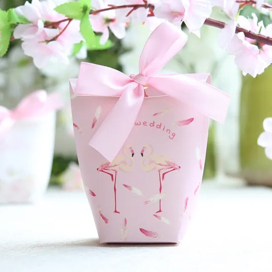 Pink chocolate candy packaging box