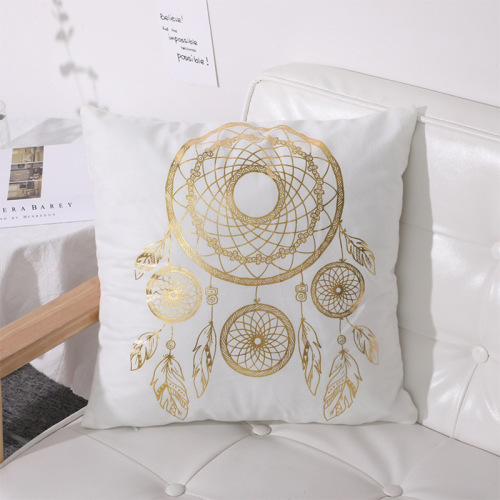 Cotton Velvet Cushion Covers American modern yellow irregular pattern sofa cushion cover Manufactory