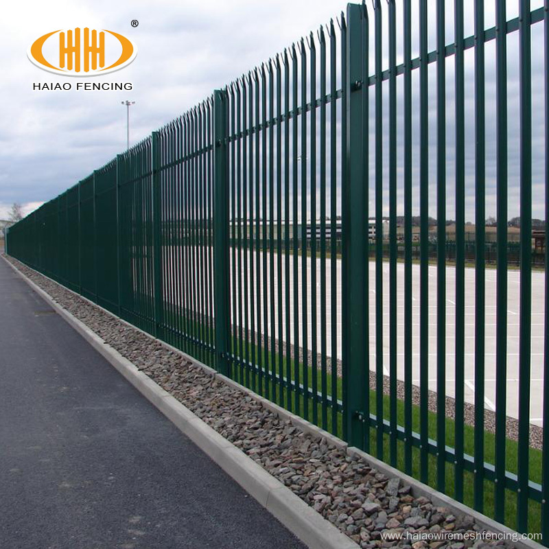 Durable 1.8x2.4m powder coated steel euro palisade fence