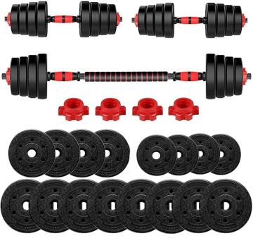 VEKEDA Adjustable Dumbbell Set - High Quality Plastic Coated Cement Dumbbells at Affordable Prices