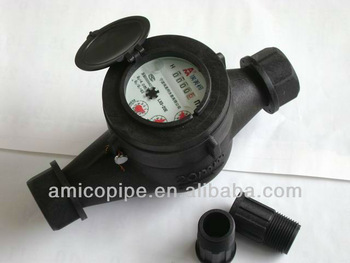 High quality plastic body water meter for cold water