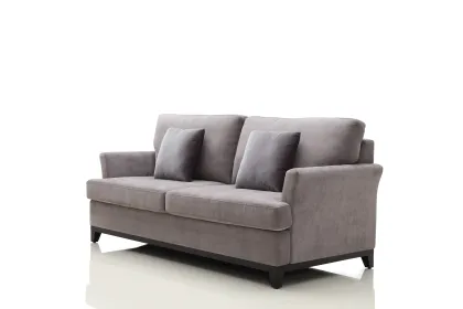 Pleasant Gray Sleeper Sofa along with Pull-Out Cushion