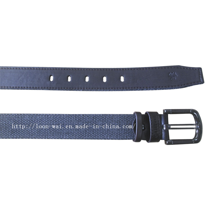 Elegant Luxury Fabric Leather Men's Webbing PU Belt