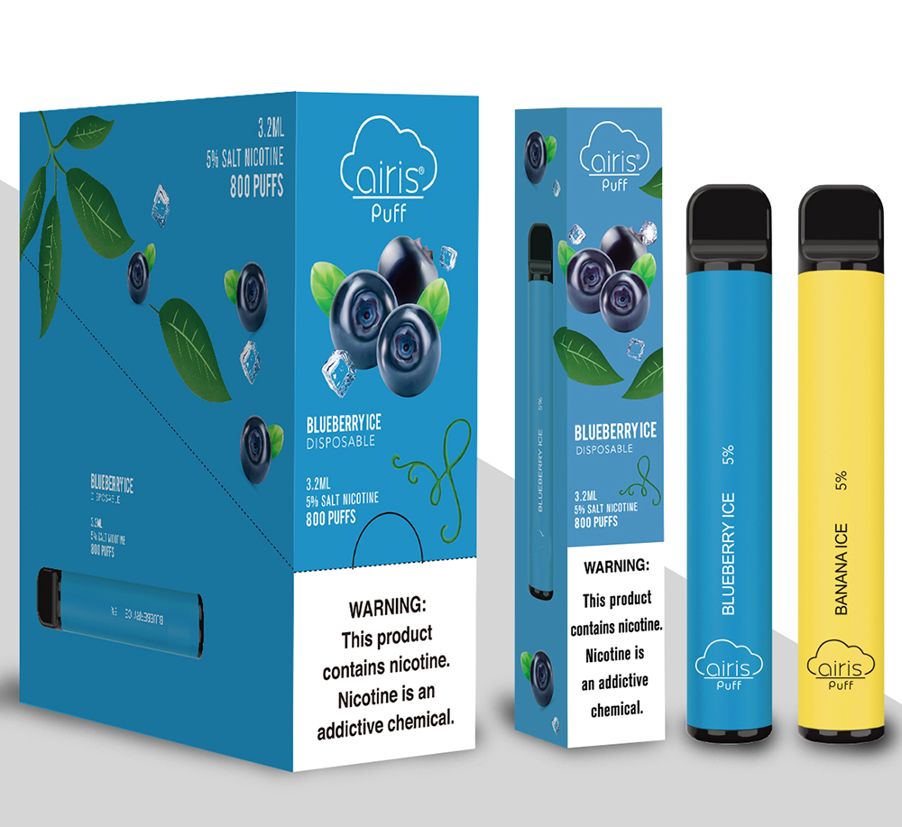 Airis Puff Ühekordselt kasutatav Vape 800 Puffs