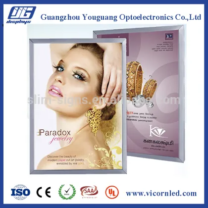 YG-Y A4 Snap frame Slim LED Light box, Round Corner LED Light box