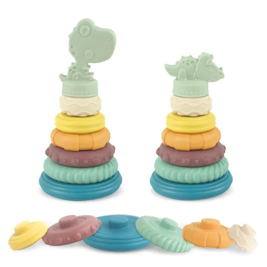 Interactive Dinosaur Stacking Building Blocks Toy for Early Education and Cognitive Development