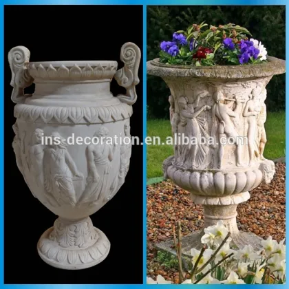 Garden decorative vases and urns