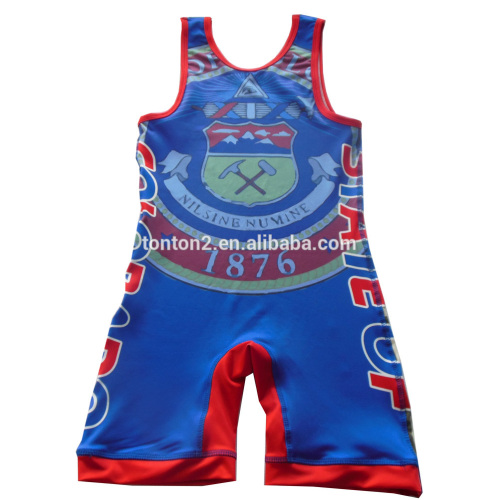 Custom high cut sublimated youth wrestling singlet