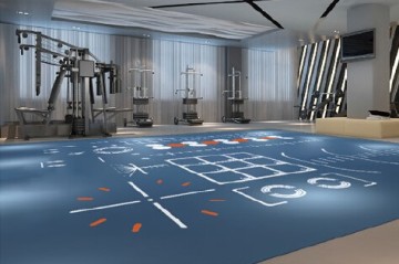 Custom logo fitness floor mat