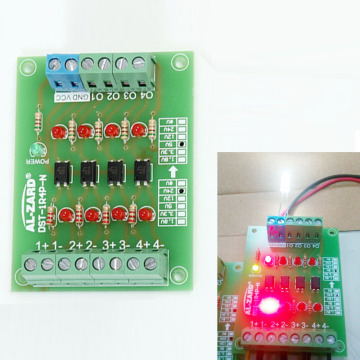 4 القناة 24V إلى 5V لوحة عزل Optocoupler لتحويل إشارة PLC