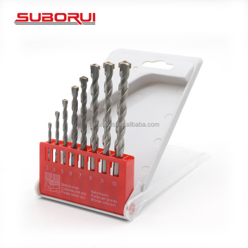 SUBORUI Factory Price 8PCS Tungsten Carbide Drill Bits Set for Concrete Stone Marble Wall
