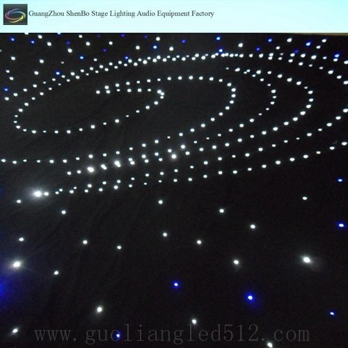 Blue and White LED Star Cloth Light Stage Background Christmas Decoration