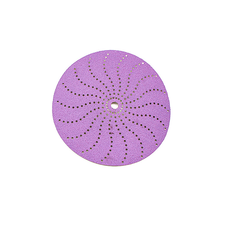 Discos redondos de lijado de óxido de aluminio púrpura sin polvo