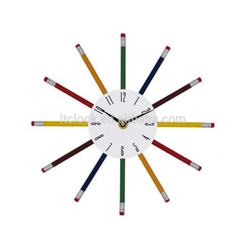 color pen wall clock with silent movement