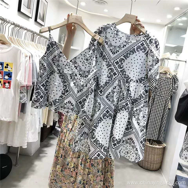 100%Cotton Print Fabric Stock For Women Dress