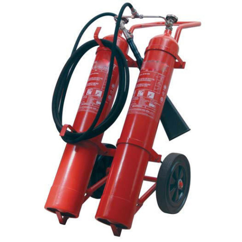 Double cylinder 24kg wheeled co2 fire extinguisher