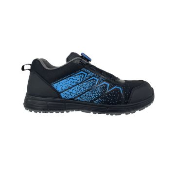 Aktibong Hakbang Itim na Blue Flyknit Safety Shoes