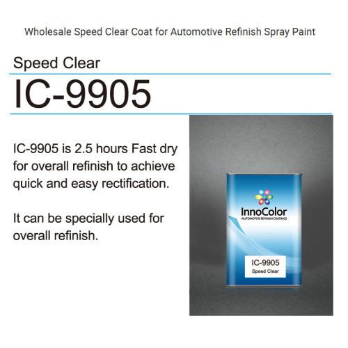 Speed Clear Coat For Automotive Refinish Paint