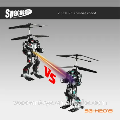 2.5CH RC Robot Helicopter with light RC battle robot with gyro