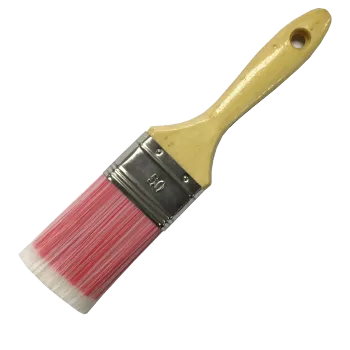 Wooden Handle Stainless Ferrule Synthetic Filament Paint Brush