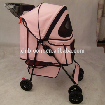 2016 pet stroller with 3 point canopy with game entrance window,with good designs 4 wheels keep your pet safe and comfortable