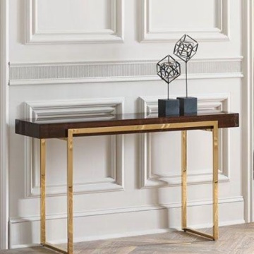 Roestvrijstalen metaalkunstontwerperconsole -tafel met spiegel voor hotelzaal en woonkamer