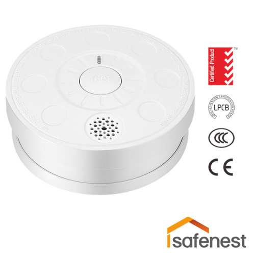 9V battery photoelectric stand alone smoke alarm