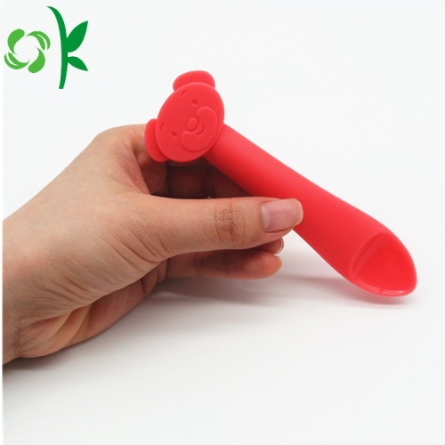 Cuillère d&#39;entraînement souple réutilisable de bébé de cuillère de silicone