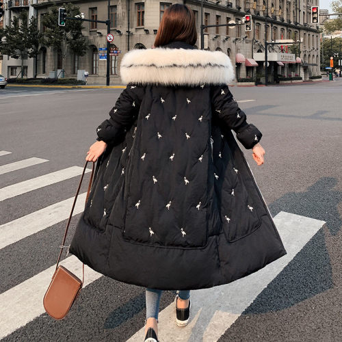 Chaqueta de algodón de mujer de invierno bordado de moda