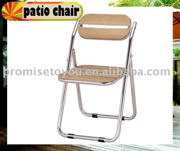 outdoor folding chair with aluminum frame and wooden slat
