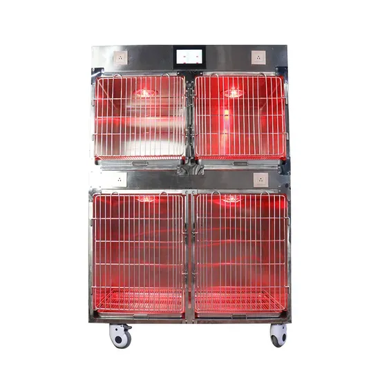 Best Quality Hospital Vet Equipment Stainless Steel 304 Animals Pet Clinic ICU Cage Oxygen Cage