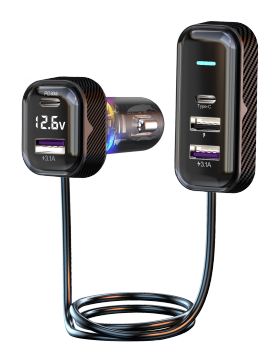 YQ6 Multi Port PD30W Type C USB Car Charger