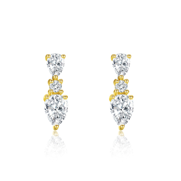 9k to 18k Gold Lab Diamond Fashion Stud Earrings: Stylish Fine Jewelry for Women