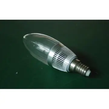 LED Candle Bulb E14 base / 3W sliver