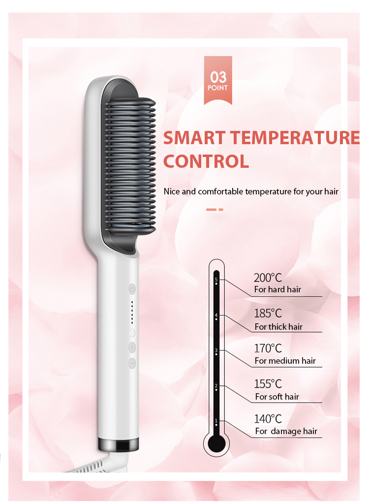 belifu ionic hair straightener brush