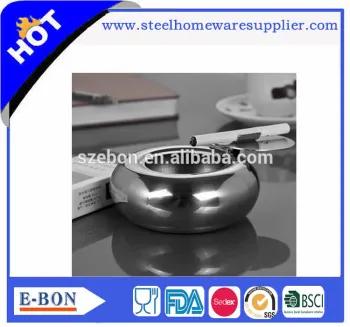 High Quality stainless steel table ashtray with cover