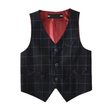 Boys' Check 100% Polyester Basic Vests