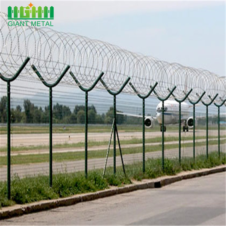 High Security Airport Fences With Razor Barbed Wire