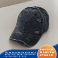 Topi Baseball Warna Solid Tertekan Dicuci