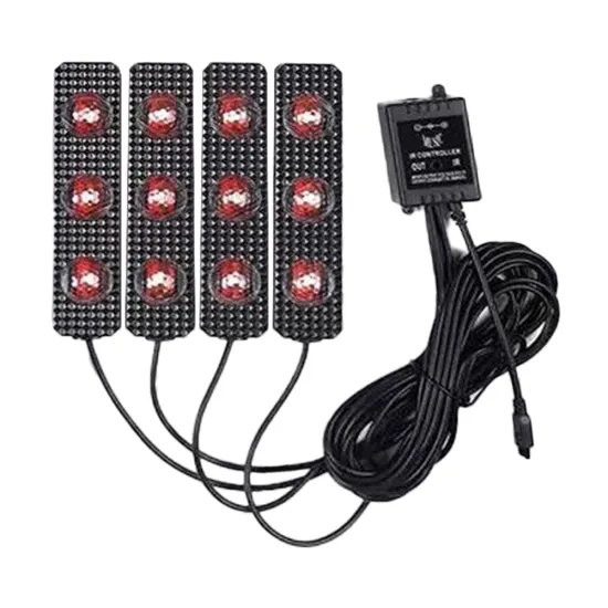 LED Car Floor Light - Ambient Lamp with Remote Voice Control and Laser Effects