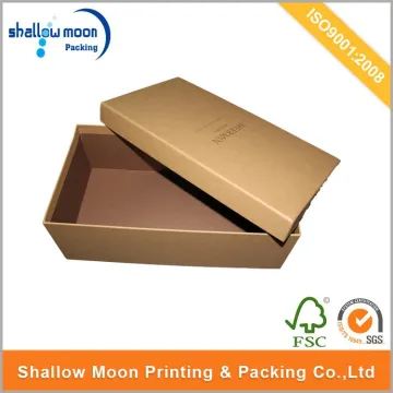wholesale custom design fancy brown fancy cardboard shoe box