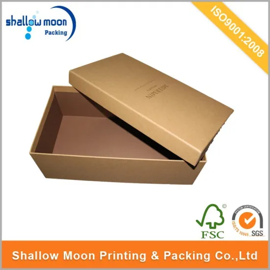 wholesale custom design fancy brown fancy cardboard shoe box